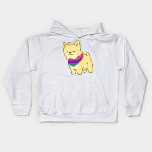 bisexual shiba inu Kids Hoodie